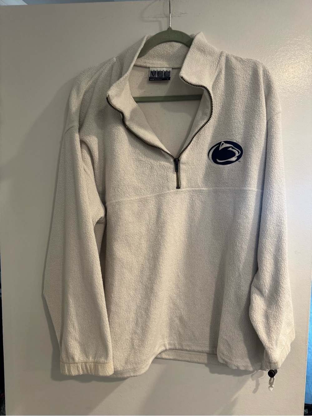Penn State Women's White Quarter-Zip Fleece Pullover Size Large